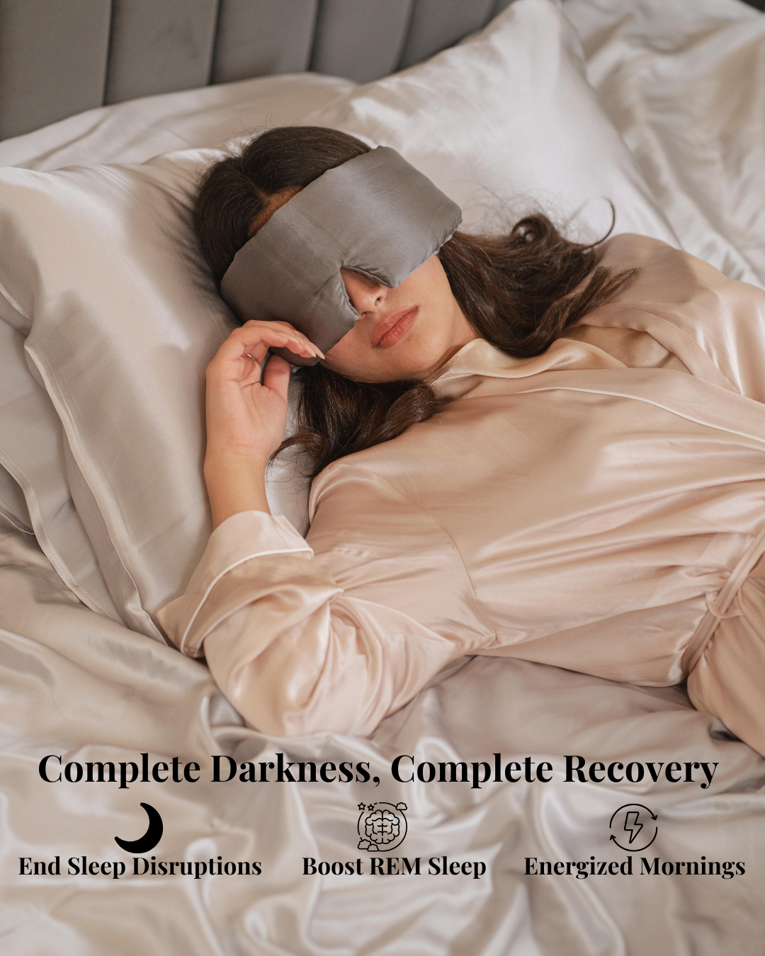 DEEP SLEEP EYE MASK - CHARCOAL GREY