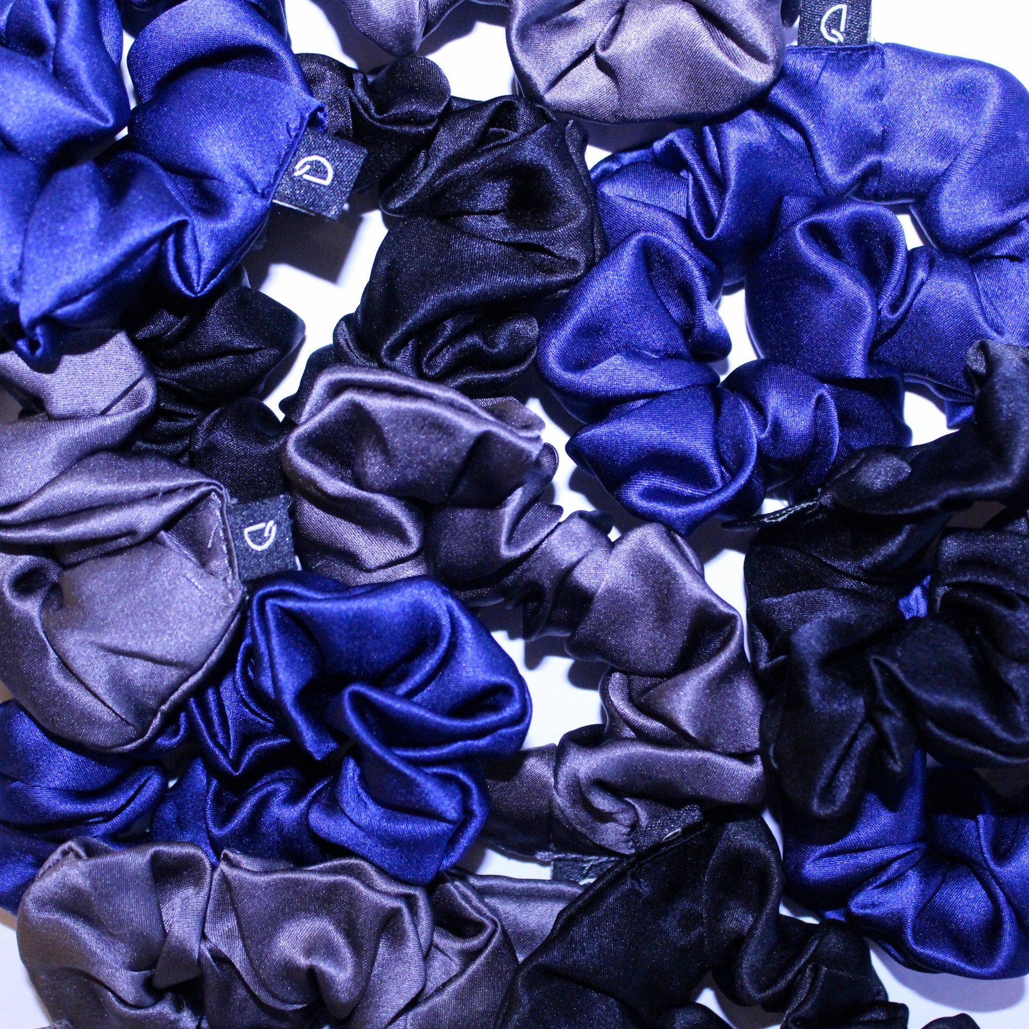 Pure Silk Scrunchies Dark Collection (Set of three)