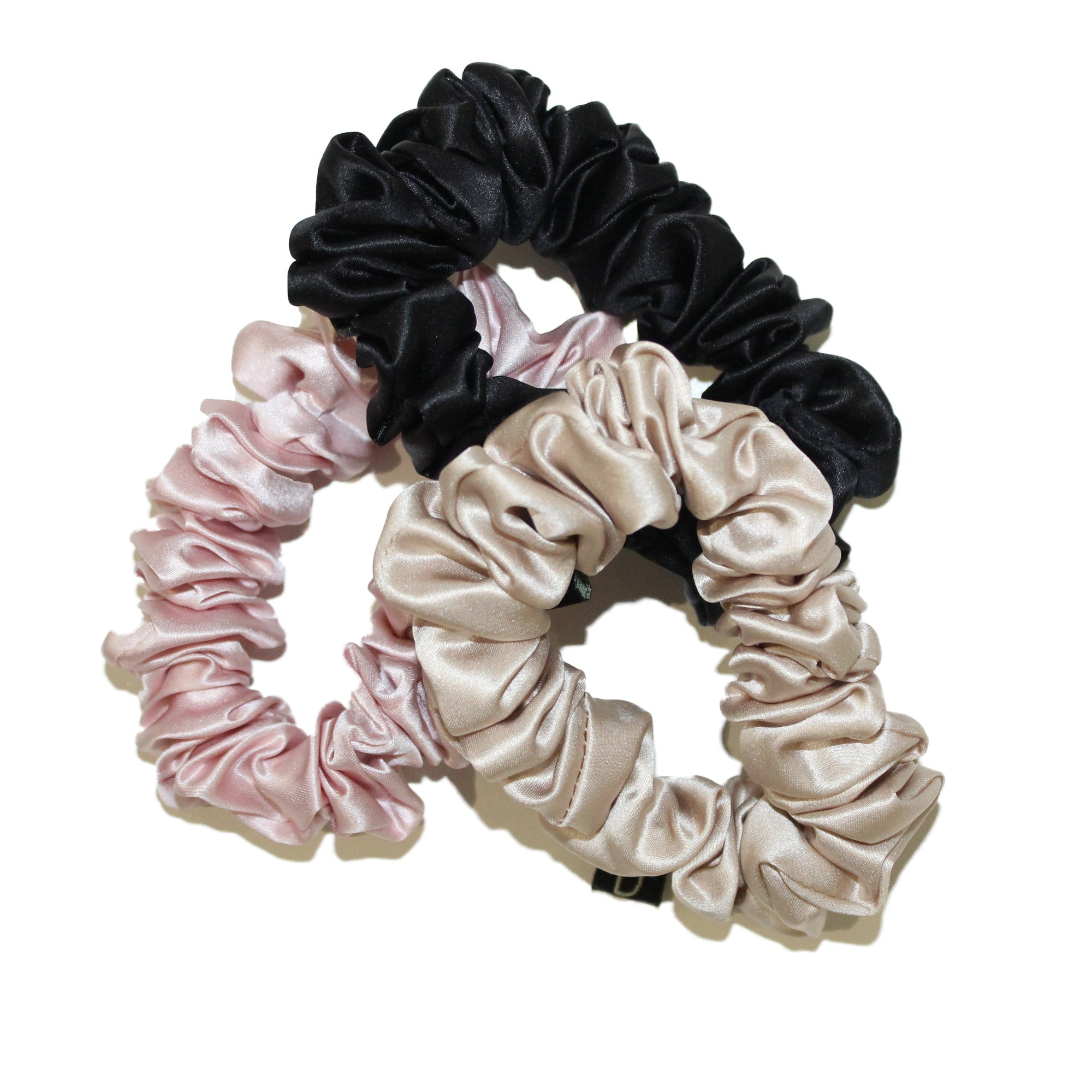 Pure Silk Scrunchies Glitterati Collection (Set of three)