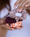 Pure Silk Scrunchies Sunset Collection (Set of three)