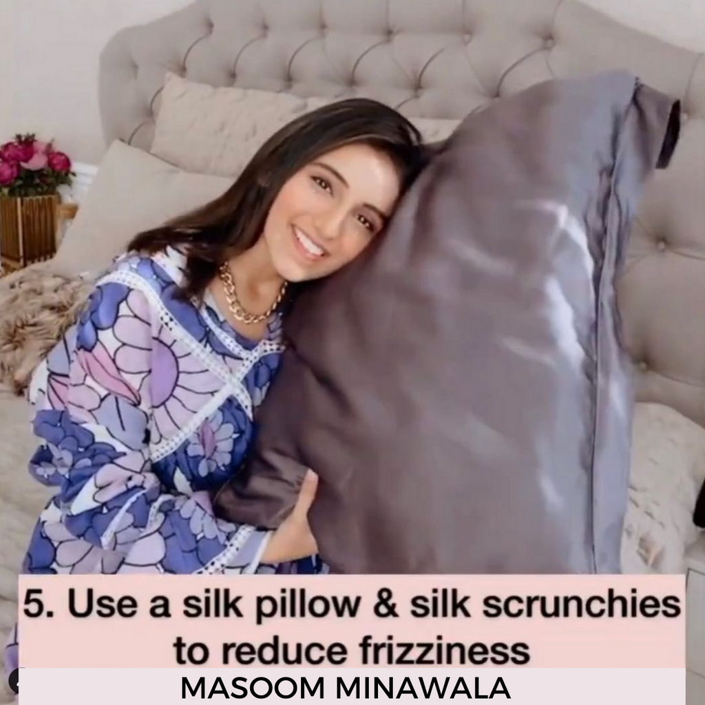 CLIFF Home - Organic Silk Pillowcase - White & Green