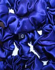 Midnight Blue Pure Silk Scrunchies (Set of three)